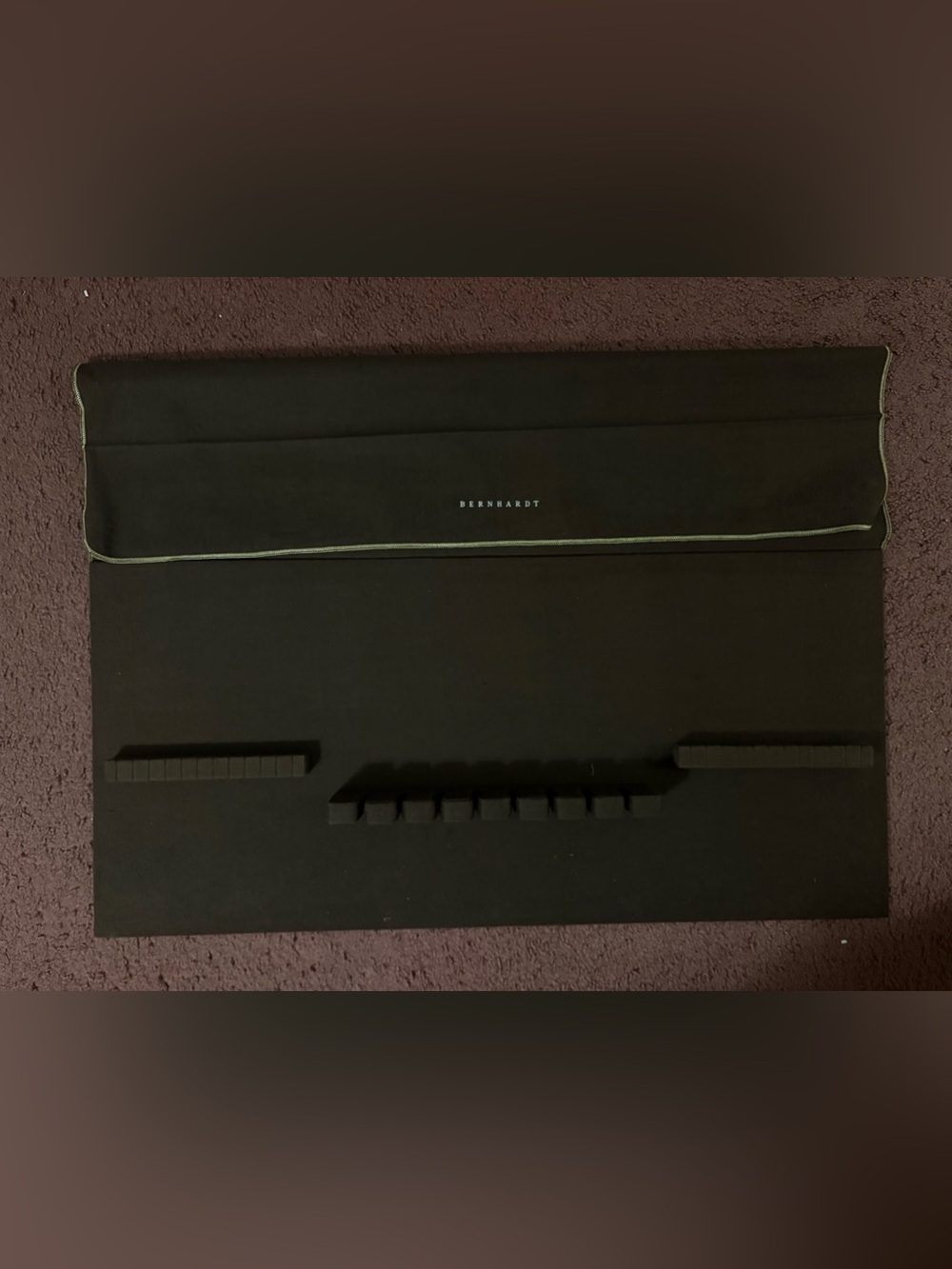 Vintage Bernhardt Furniture Pacific Silver Cloth Flatware Holder Mid Century